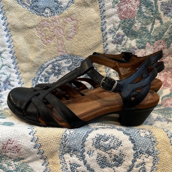 Rockport Cobb Hill Women's Abbott Aubrey Black Sandals - Picture 4 of 7